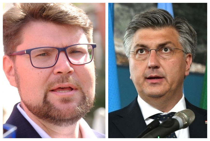 Peđa Grbin i Andrej Plenković 