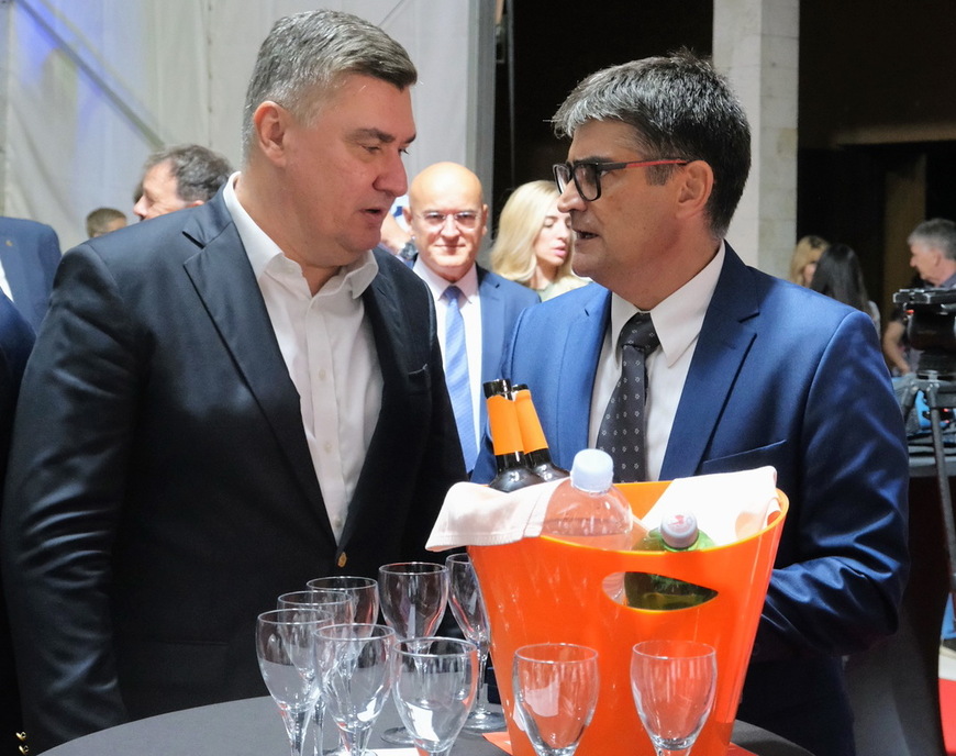 Predsjednik Zoran Milanović i gradonačelnik Buja Fabrizio Vižintin (foto: Milivoj Mijošek)