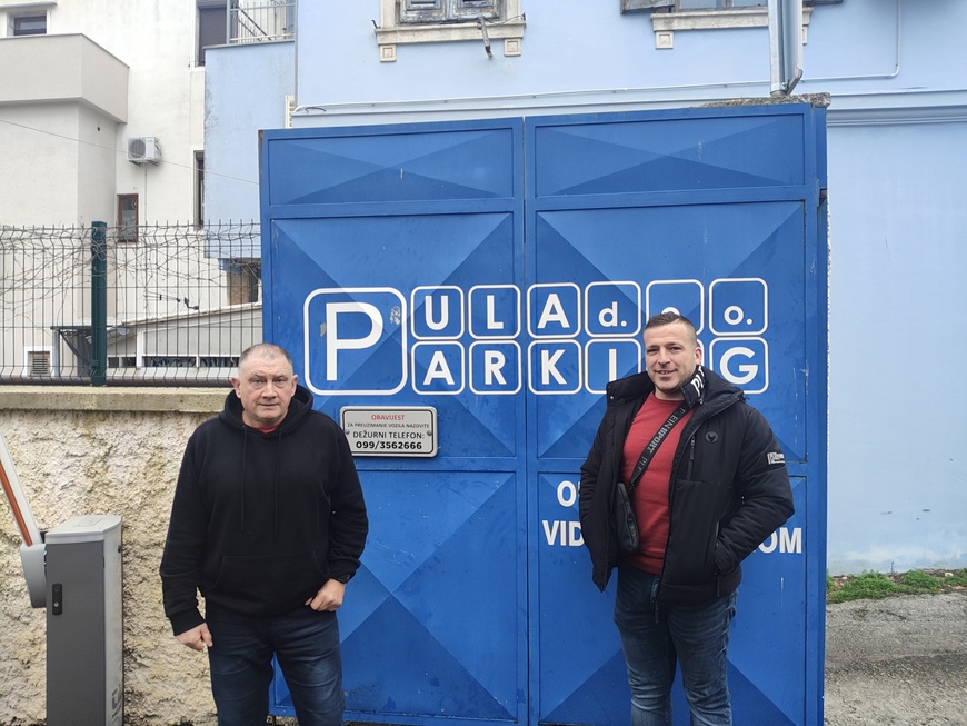 Dubravko Kolec i Manuel Brumnić, rukovodioci iz Pula Parkinga (foto: Ivor Balen)