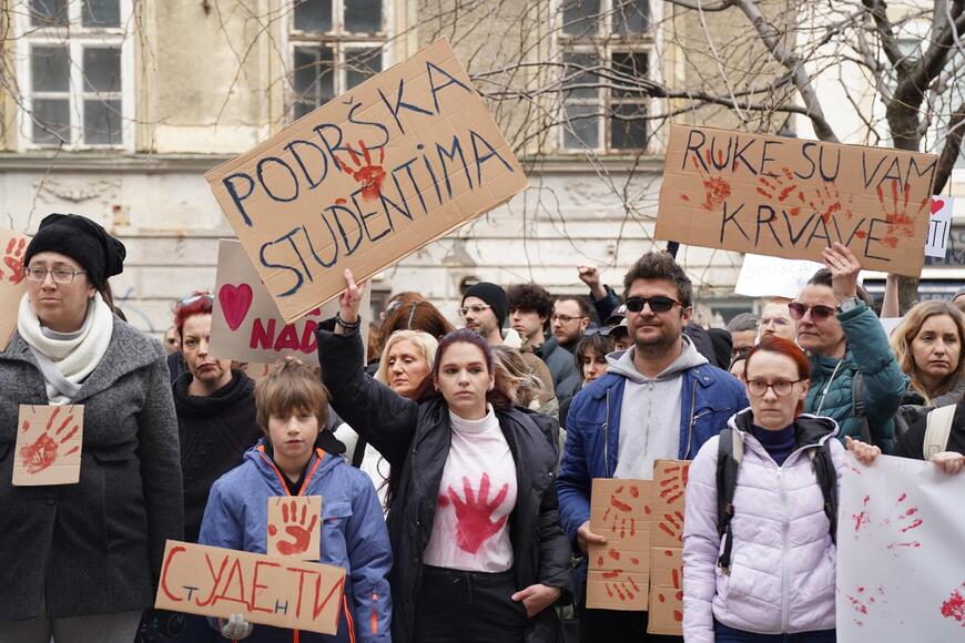 Podrška srpskim studentima stigla je i iz Zagreba (Foto: Patricija Flikac /Pixsell)