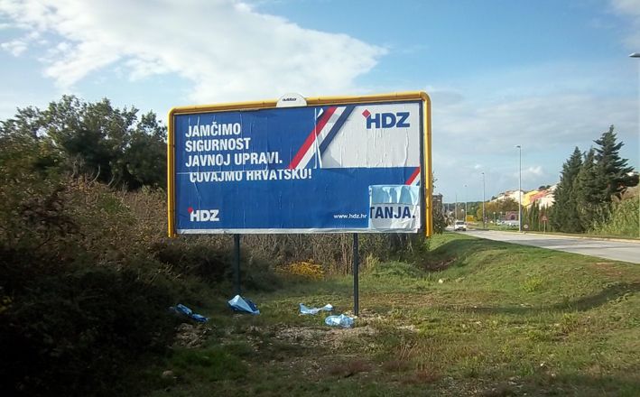 U Puli Ladonja i HDZ dijele i plakatna mjesta (Snimila: Paola Albertini)