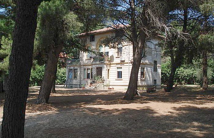 Villa Rainis okružena borovima