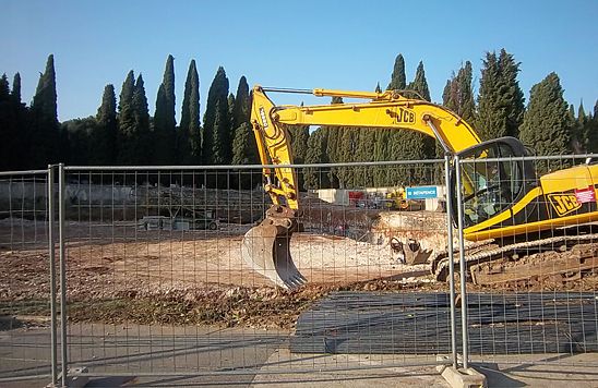 Gradilište na istočnoj strani groblja, radovi idu i brže od predviđenog